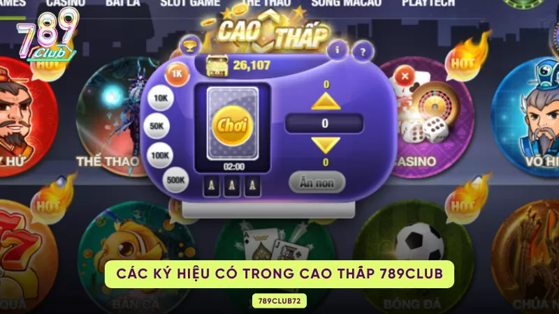 Cao Thấp 789Club - Hướng Dẫn Cách Chơi Minigame Đổi Thưởng Nhanh Chóng 2 ký hiệu trong cao thấp 789club